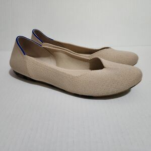 Rothy's Women's The Daily Flat Classic Slip-On Shoes Ecru Beige Size US W8.5